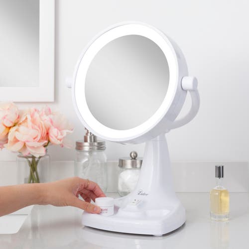 ZADRO ZADRO MAX BRIGHT LIGHTED MAKEUP MIRROR WITH 10X/1X MAGNIFICATION & STORAGE TRAY