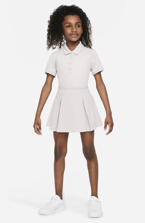 Shop Nike Kids' G Club Dri-fit Golf Skirt In Platinum Violet/white