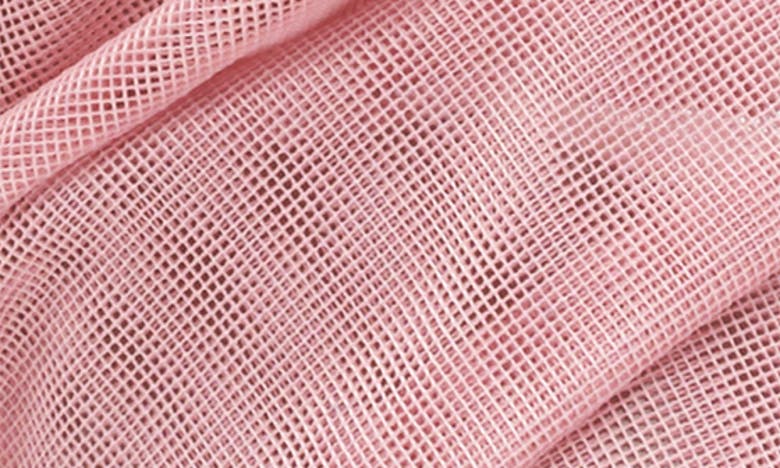 Bcbgmaxazria Sarani Blush Ruched Mesh Wide Band Heel In Blush Mesh