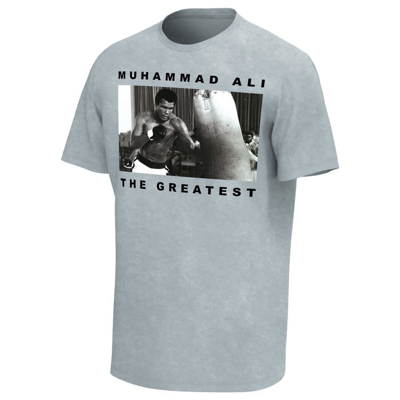 Shop Philcos Gray Muhammad Ali Fighting Photo Washed T-shirt
