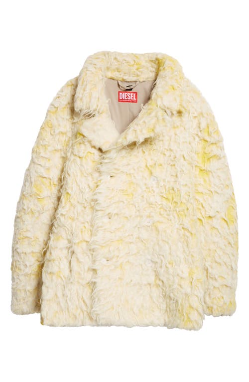 Diesel ® W-min-short Alpaca Blend Jacket In Yellow