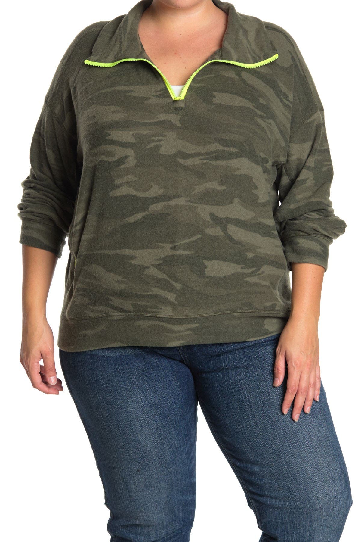 quarter zip pullover plus size