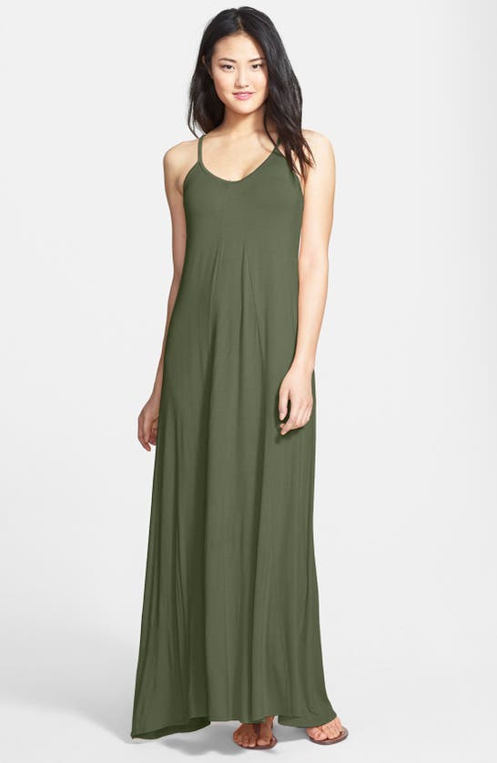 Loveappella Maxi Dress In Olive Grove