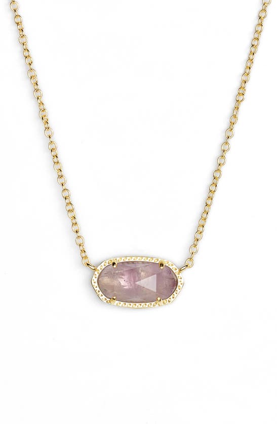 Kendra Scott Elisa Birthstone Pendant Necklace In February/amethyst/gold