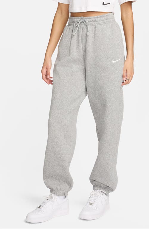 Nike Phoenix Oversize Fleece Sweatpants In Gray