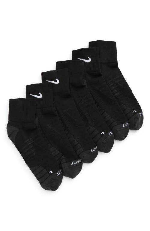 Nike Dri-FIT 3-Pack Everyday Max Cushioned Socks in Black/Anthracite/White at Nordstrom, Size Large