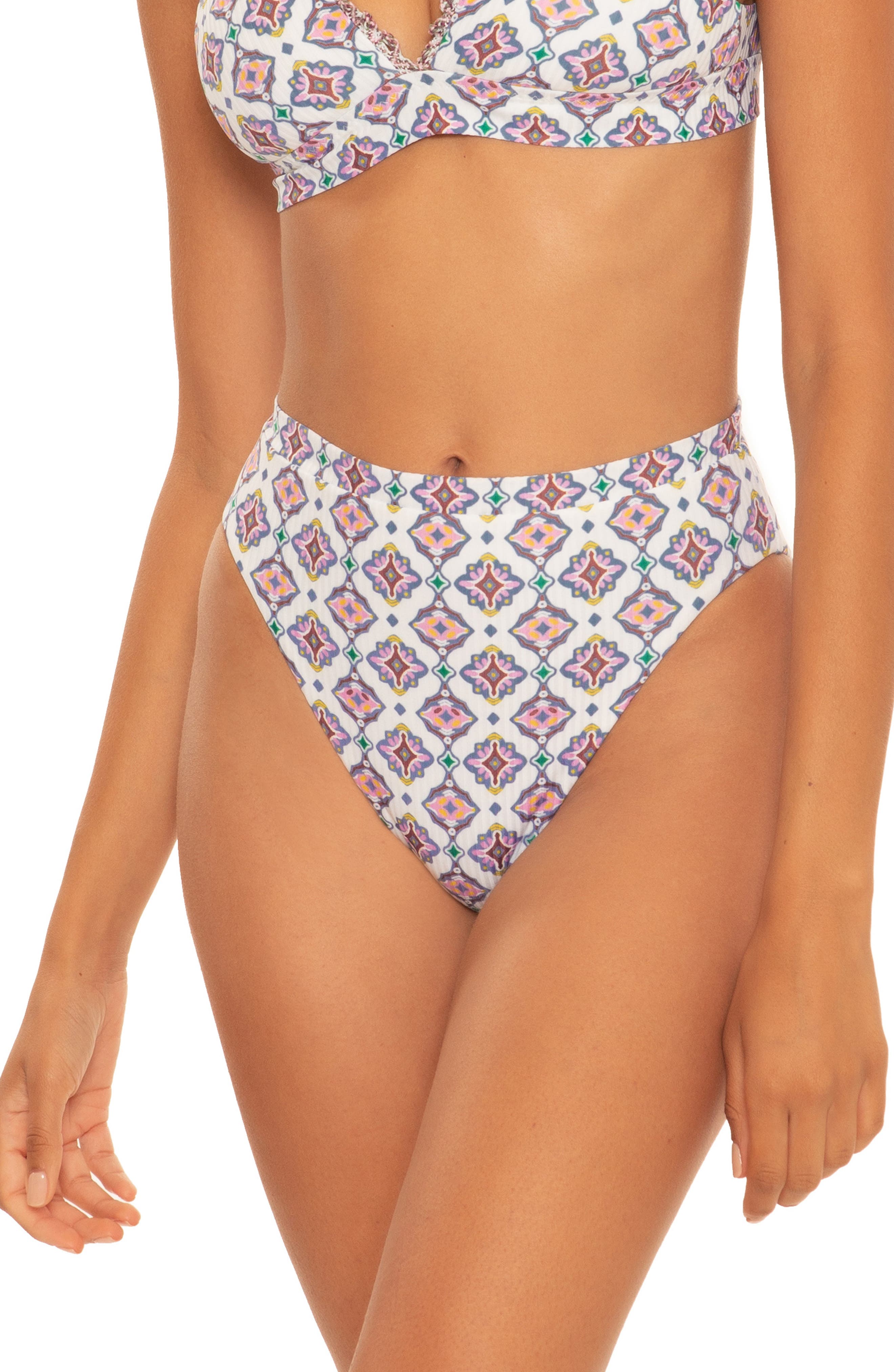 becca high waisted bikini bottom