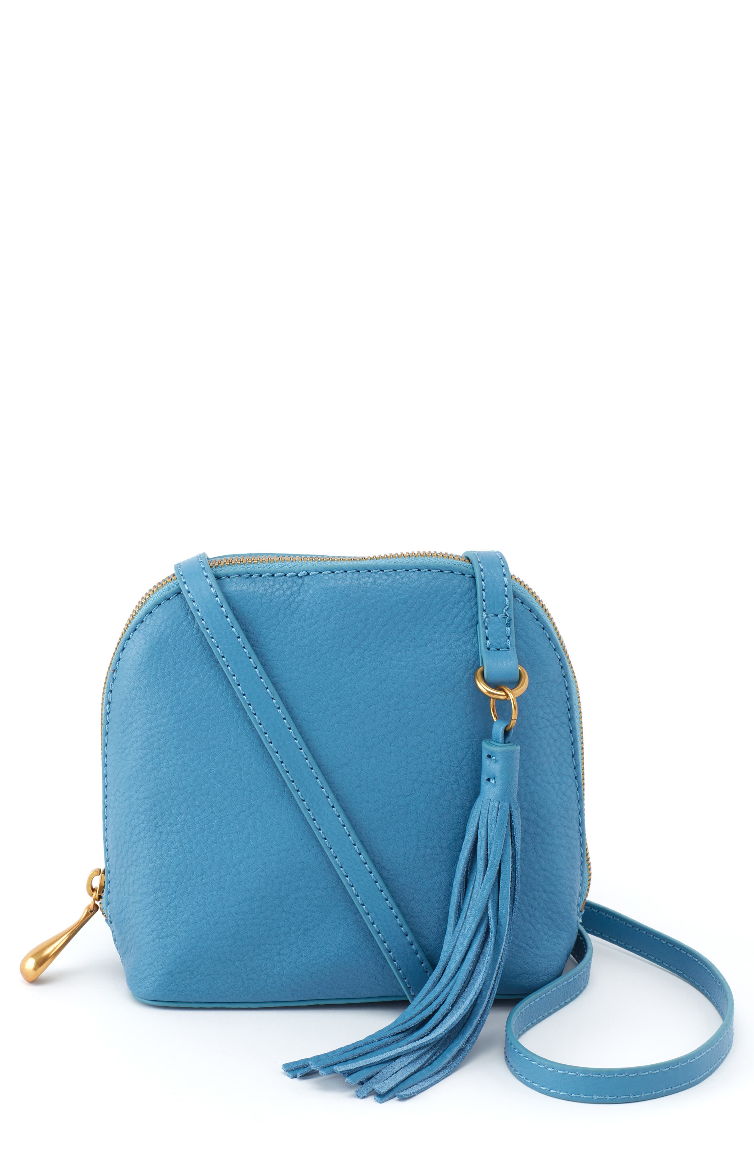 Hobo Nash Calfskin Leather Crossbody Bag In Dusty Blue | ModeSens