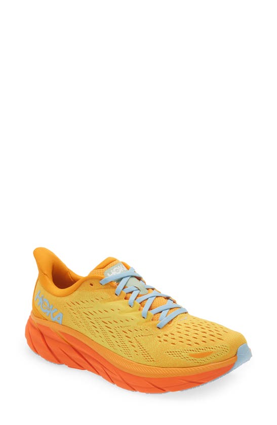 Hoka Clifton 8 Running Shoe In Radiant Yellow / Maize