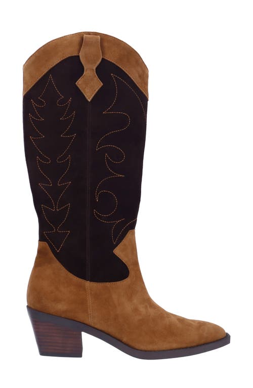 Shop L'amour Des Pieds Veera Western Boot In Coffee/chocolate