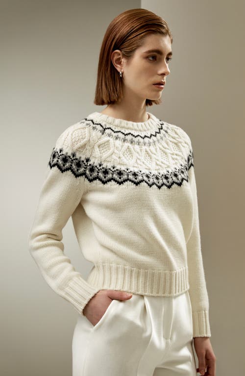 Shop Lilysilk Fair Isle Crewneck Sweater For Women