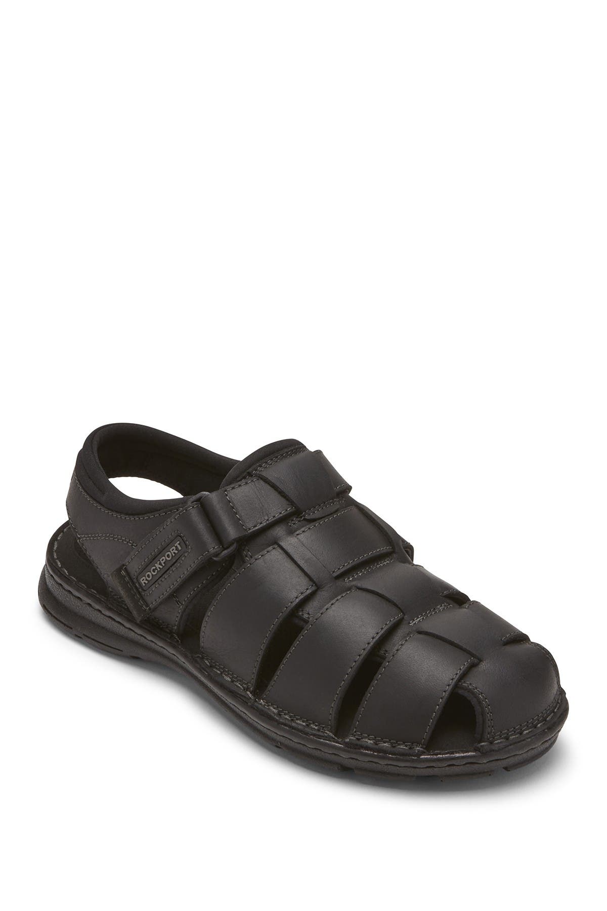 Rockport Men's Darwyn Fishermen Sandal Men's Shoes In Black
