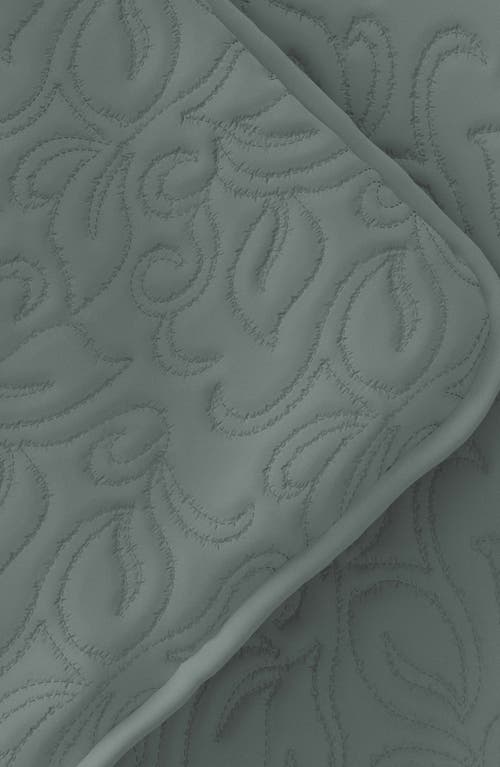 Homespun 3-piece Floral Stitch Quilt Set In Eucalyptus