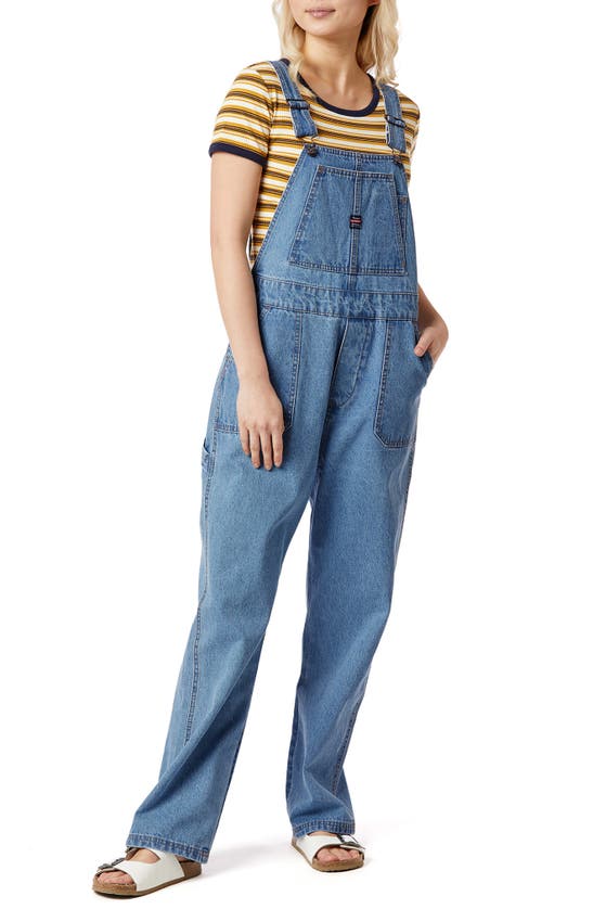 Shop Unionbay Throwback Denim Overalls In Cove Blue
