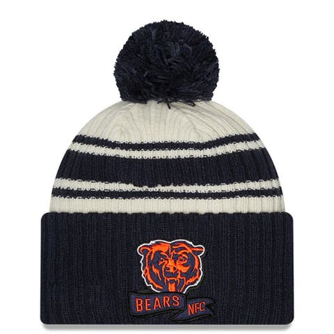 Chicago Bears Bear Head Cream/Navy 2022 Sideline 59FIFTY Fitted