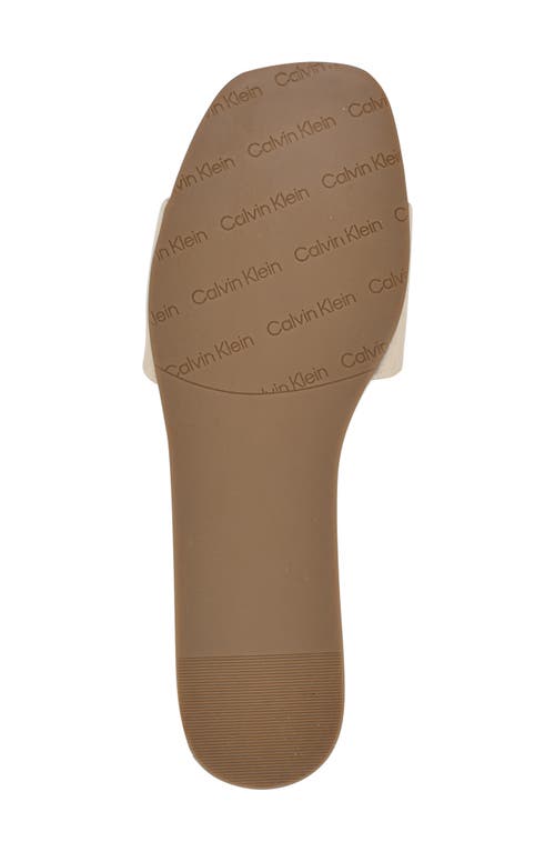 Calvin Klein Yasmine Slide Sandal In Light Natural