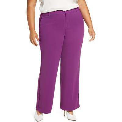 Plus Size Eloquii Flare Leg Pants, Purple