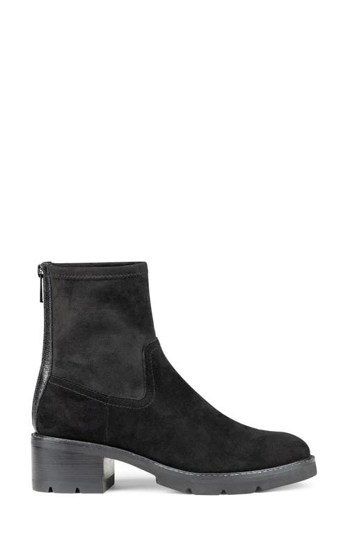 Shop Donald Pliner Snakeskin Embossed Trim Boot In Black