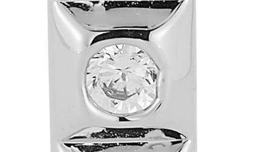 Shop Chloe & Madison Chloe And Madison Articulated Cz Hoop Earrings In Silver