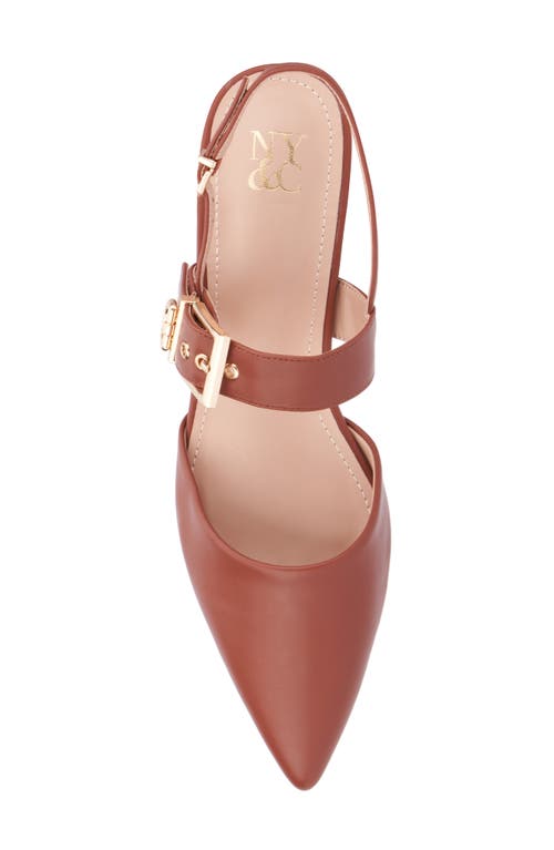 New York And Company Rea Slingback Pump In Cognac