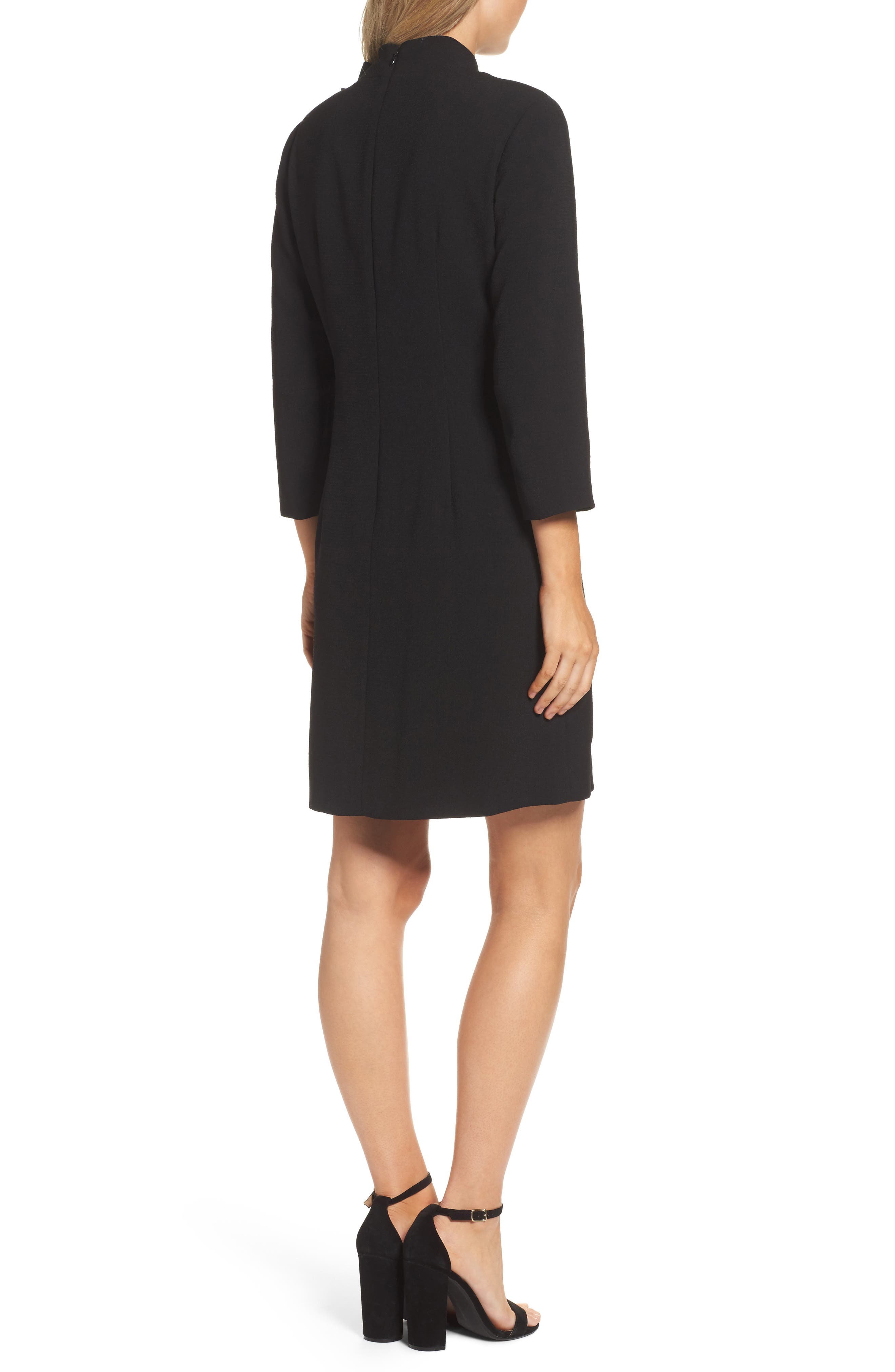 eliza j bow neck crepe shift dress