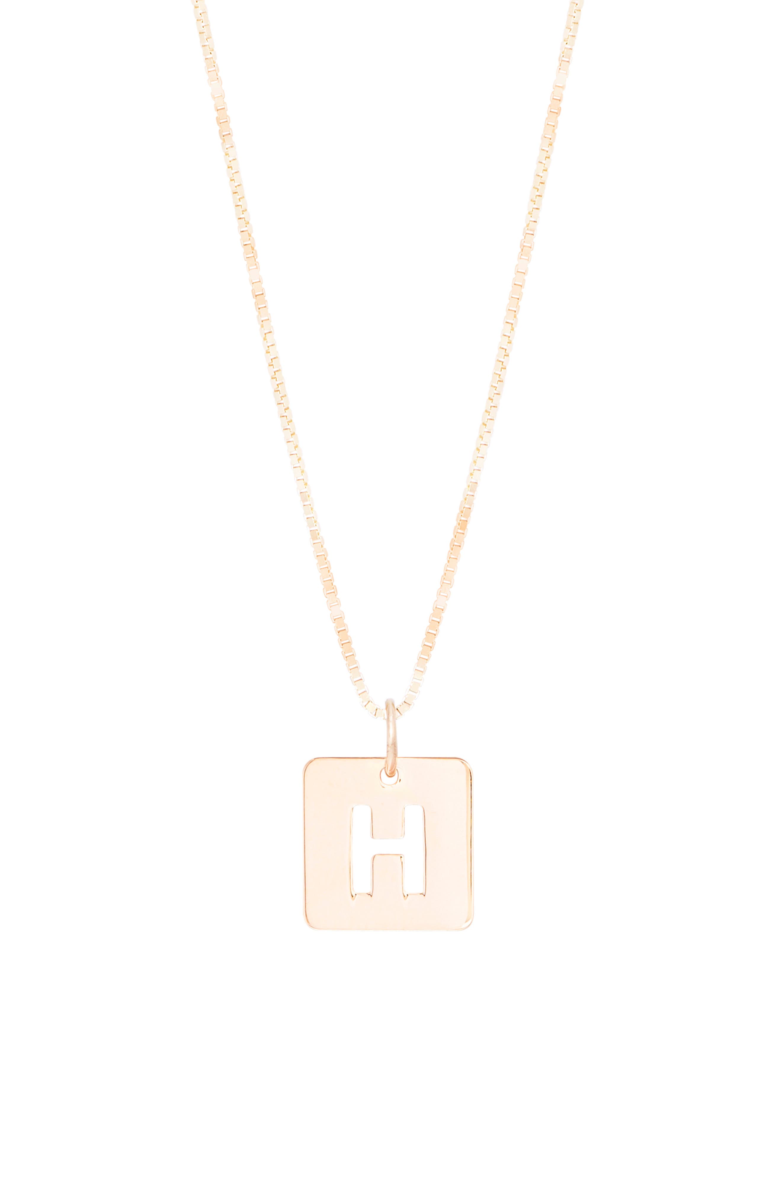 STONE AND STRAND Initial Necklaces 