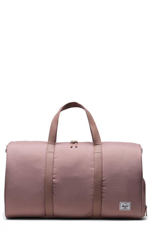 Novel Recycled Nylon Duffle Bag in Ash Rose