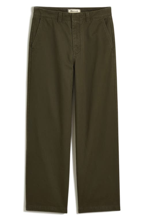 Cotton Twill Chino Pants in Dried Olive