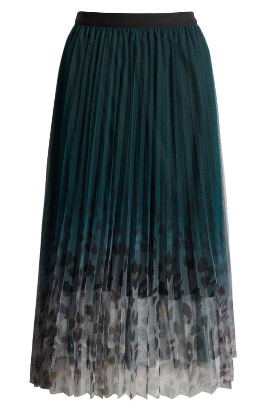 Shop Nikki Lund Elizabeth Pleated Skirt In Green