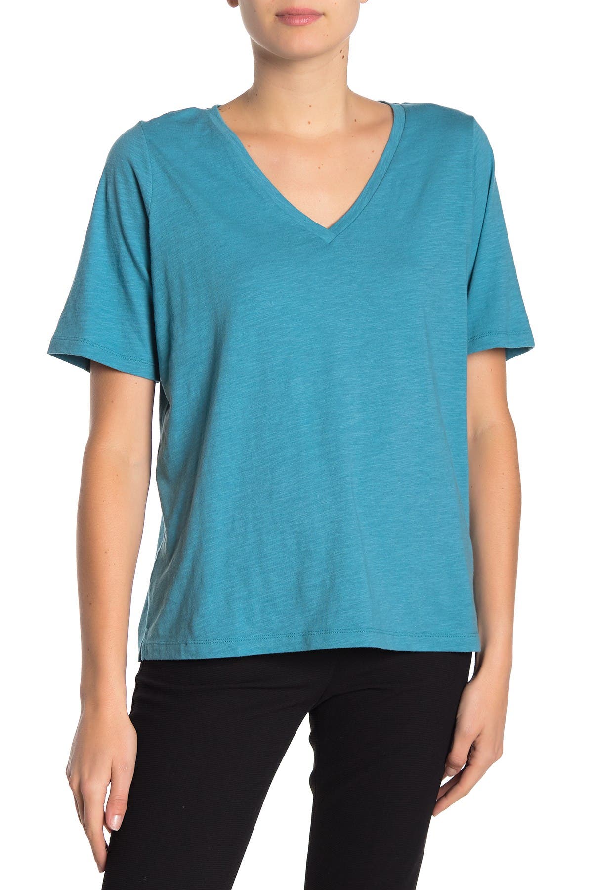 Eileen Fisher | Organic Cotton V-Neck Slub T-Shirt | HauteLook