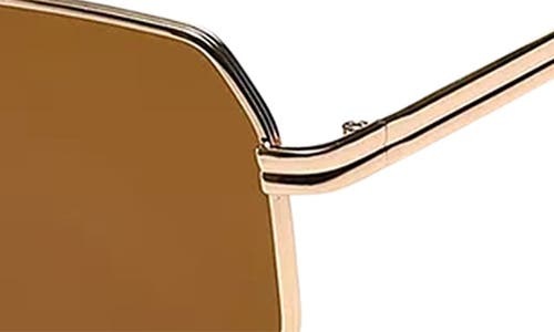 Fifth & Ninth Goldie 60mm Polarized Aviator Sunglasses In Gold/brown