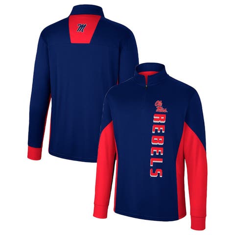 Men's Colosseum Powder Blue Ole Miss Rebels Arch & Logo Pullover