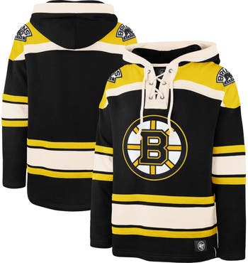 Men's Starter Black/Gold Boston Bruins Playoffs Color Block Full