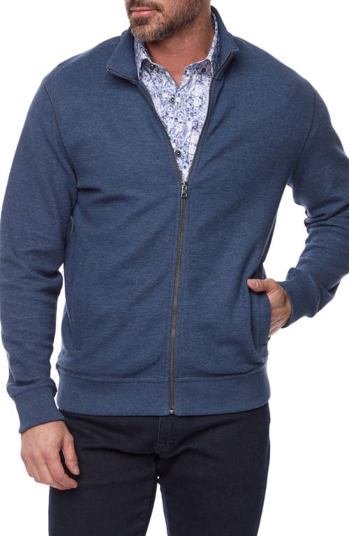 Robert Graham Moser Knit Zip-Up Jacket in Navy 