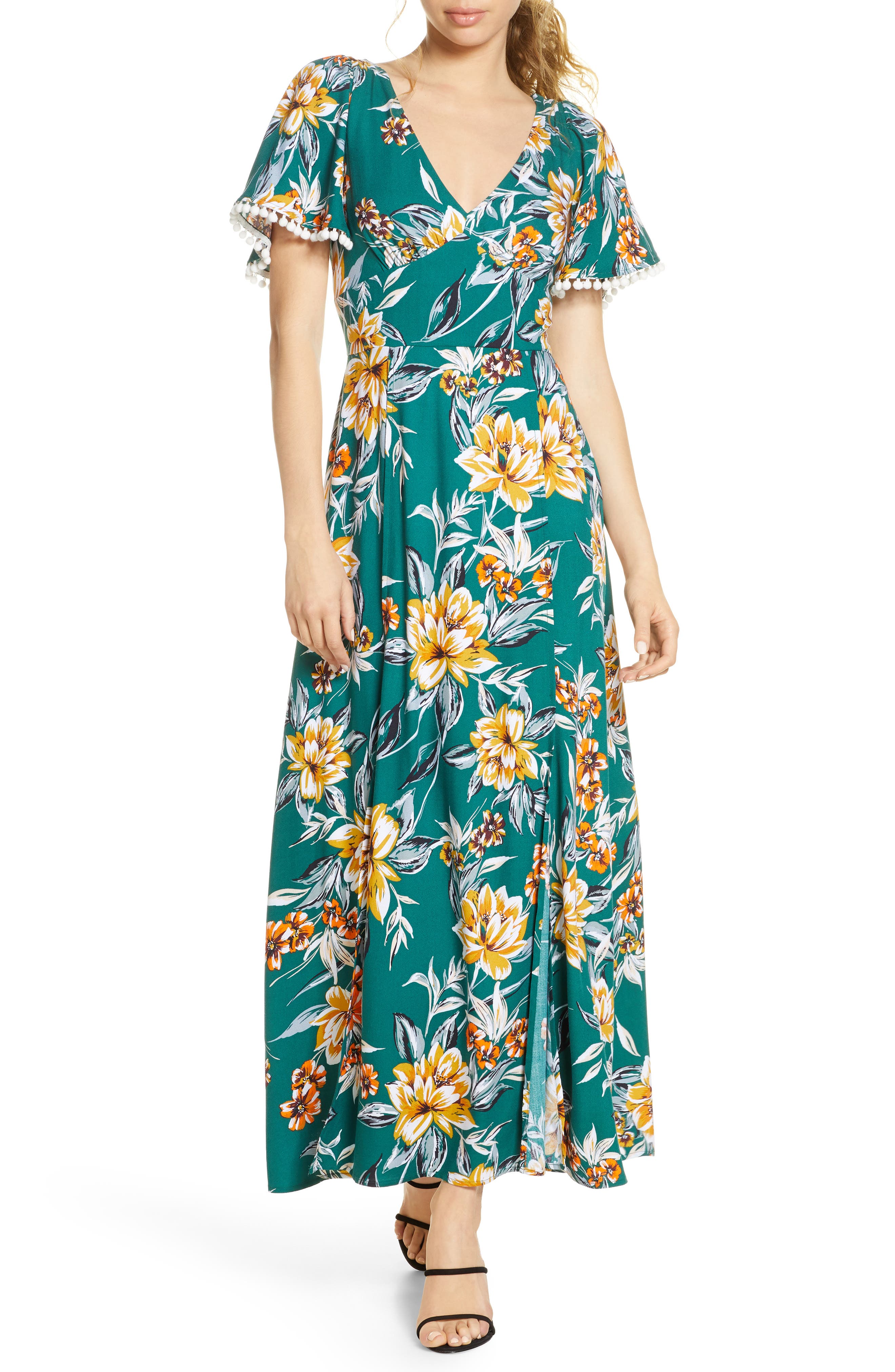 french connection falaise fleur maxi dress