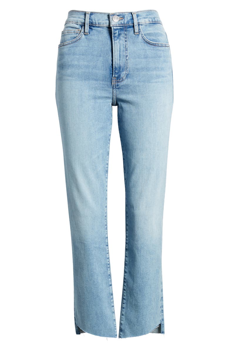 FRAME Le High Waist Cascade Hem Ankle Straight Leg Jeans | Nordstrom