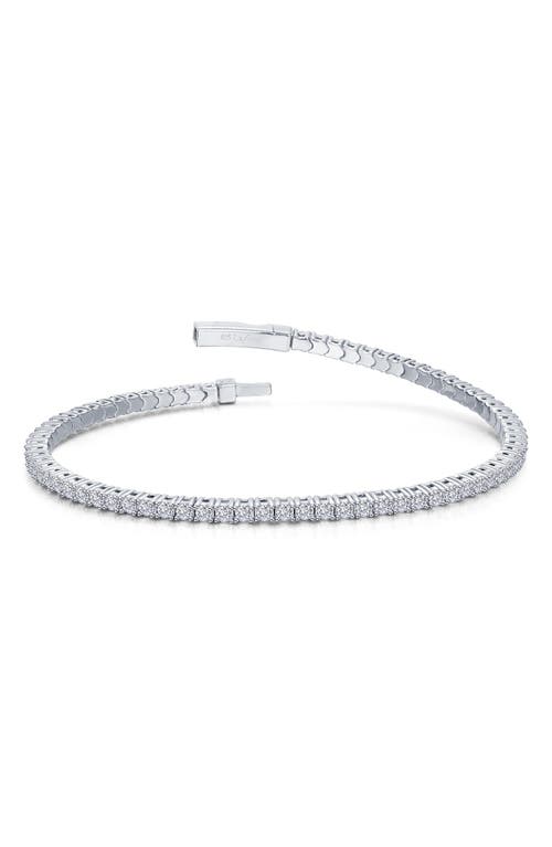 Shop Lafonn Flexible Simulated Diamond Tennis Bracelet In Silver