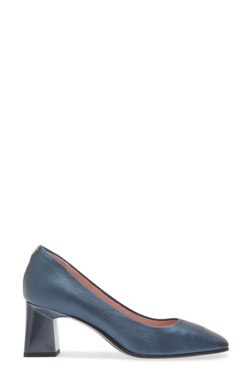 Shop Naot Cass Patent Pump In Navy Nappa Leather