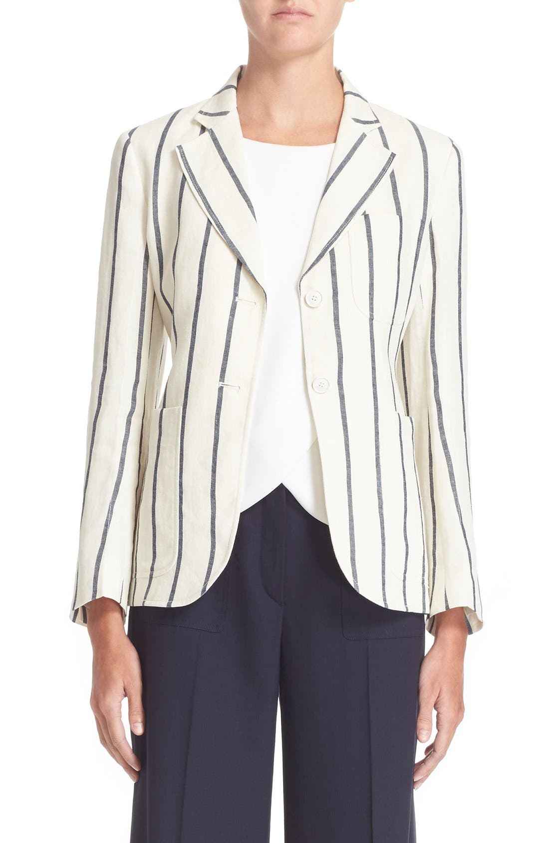 Theory 'Brightdale' Stripe Linen Blazer Nordstrom