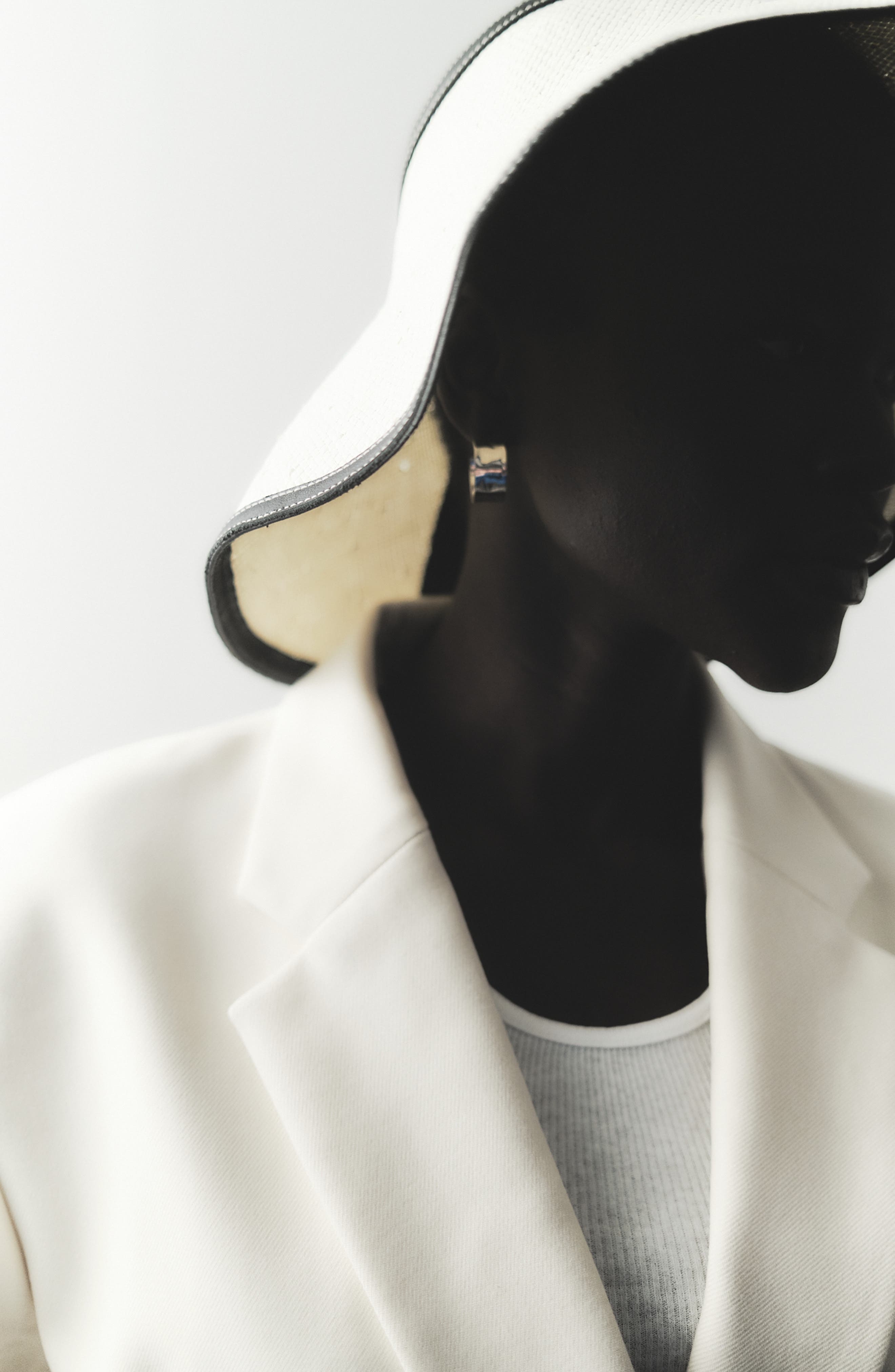 Janessa Leone Odette Packable Straw Visor Janessa Leone Odette Hat - Bleach | Garmentory main image 3