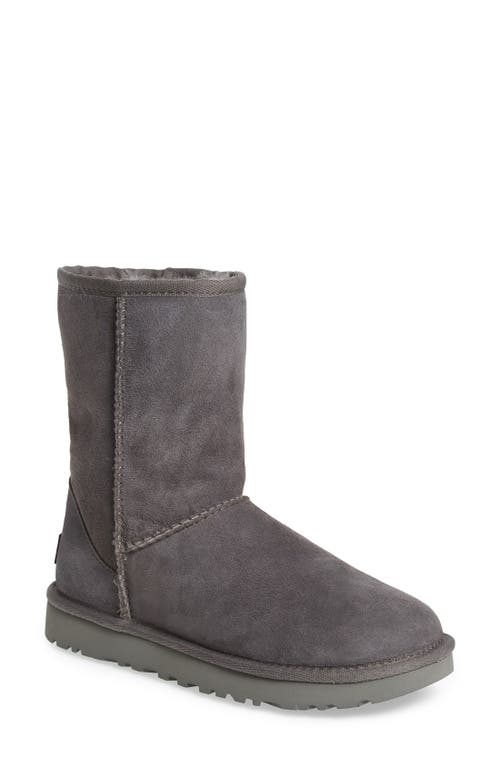 UGG(r) Classic II Genuine Shearling Lined Short Boot in Grey Suede