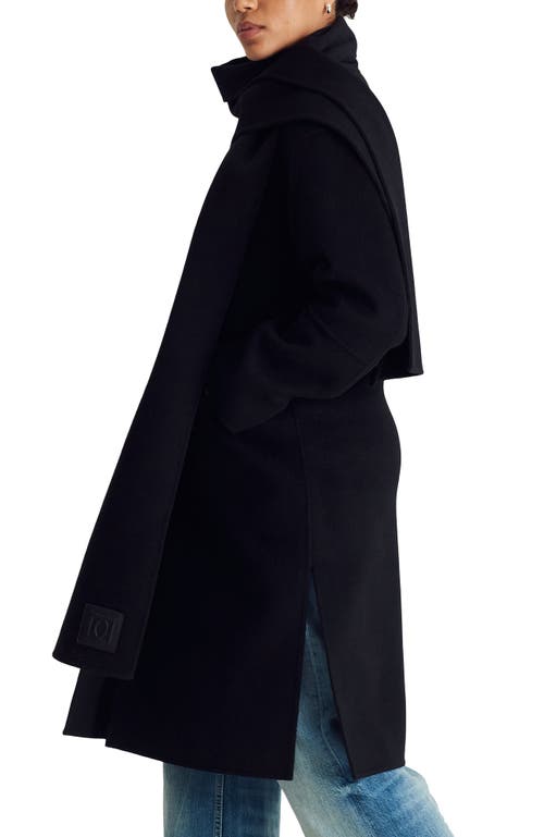 Shop Dawn Levy Claude Scarf Coat In Black