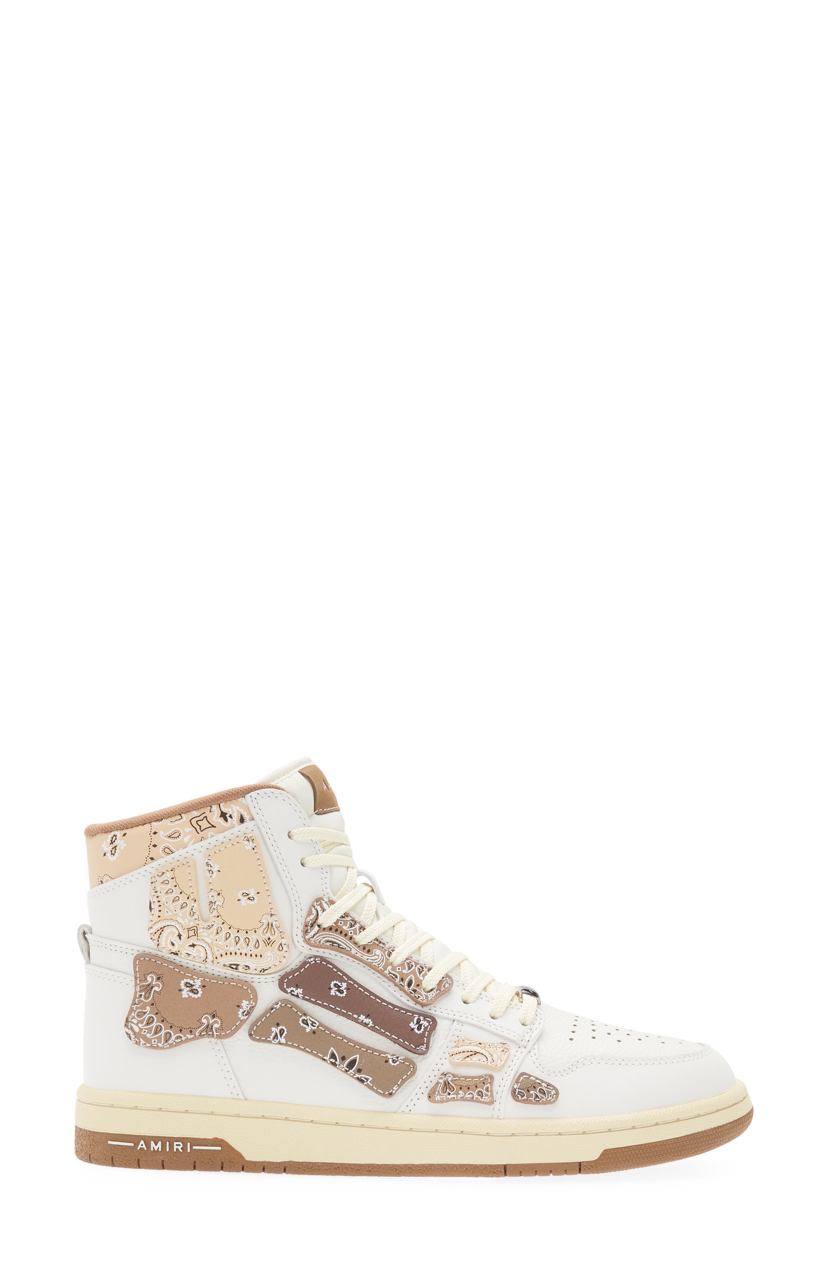 Amiri White \u0026 Brown Skel Top Hi Sneakers
