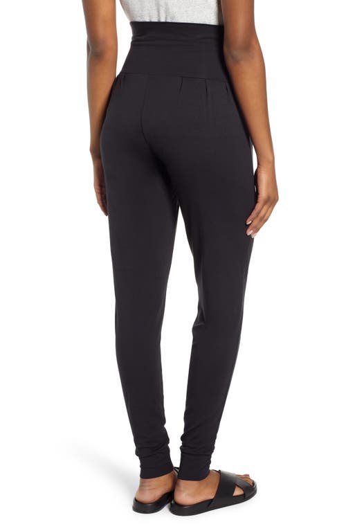 Tapered Maternity Lounge Pants in Black
