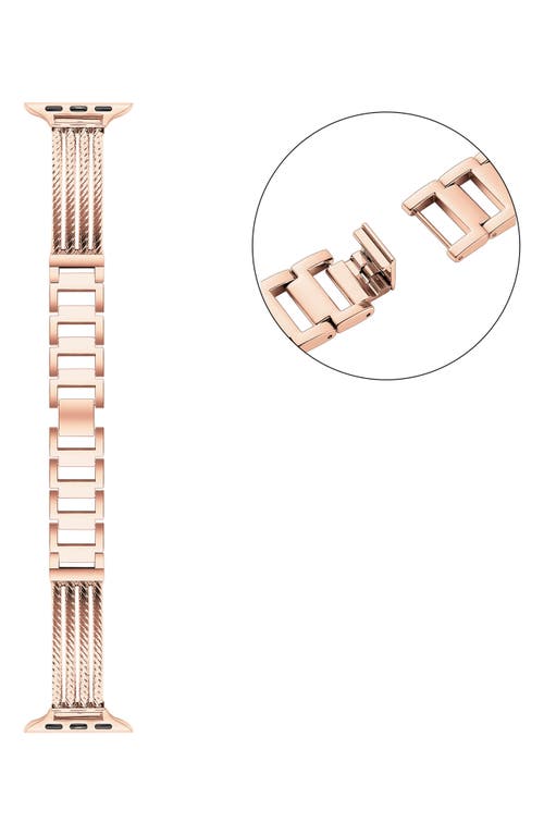 The Posh Tech Clara 38mm Apple Watch® Bracelet Watchband In Rose Gold