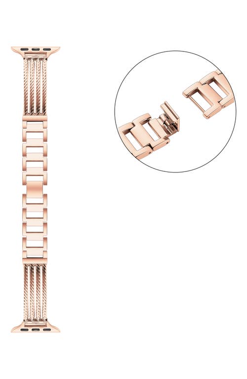 Shop The Posh Tech Clara 38mm Apple Watch® Bracelet Watchband In Rose Gold