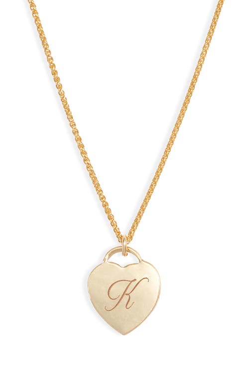 Shop Set & Stones Alice Initial Heart Pendant Necklace In Gold/k