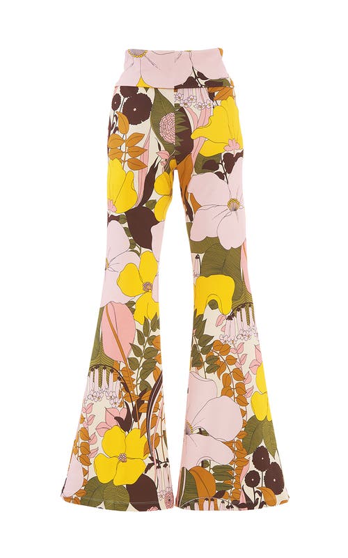 Shop La Doublej Meditation Pants Big Flower Rose Pink