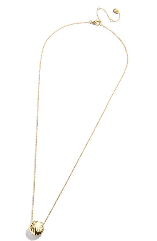 Shop Baublebar Out Of This Shell Pendant Necklace In Gold