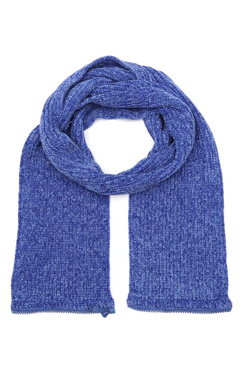 Convertible Chemille Scarf in Blue